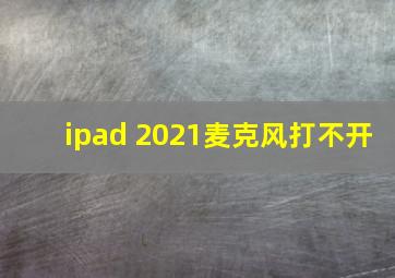 ipad 2021麦克风打不开